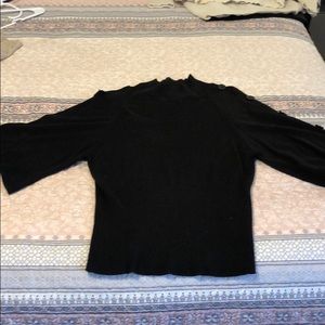 Black short sleeve cardigan